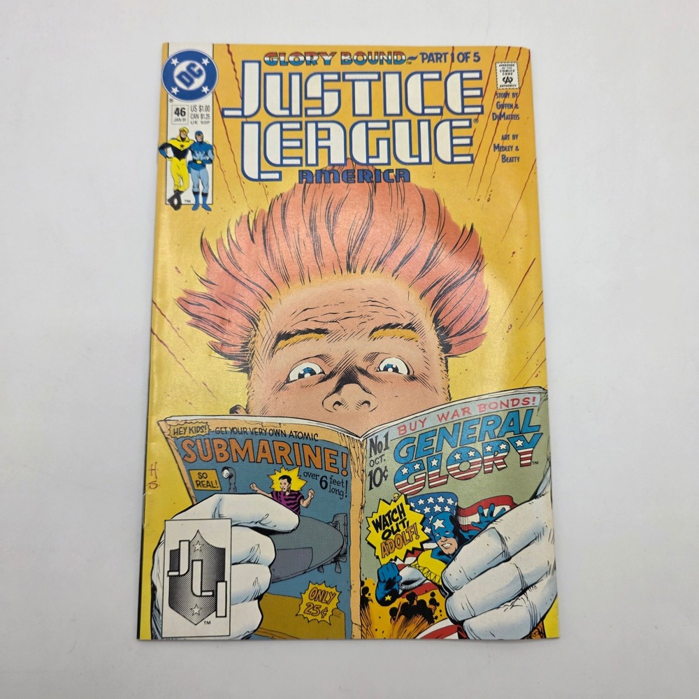 DC Justice League America 46 Glory Bound Guy Gardner Splatterhouse Ad 1991 Comic